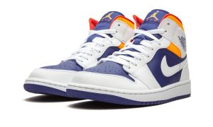 Air Jordan 1 Mid Royal Blue Laser Orange