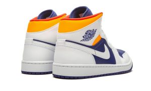Air Jordan 1 Mid Royal Blue Laser Orange