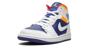 Air Jordan 1 Mid Royal Blue Laser Orange