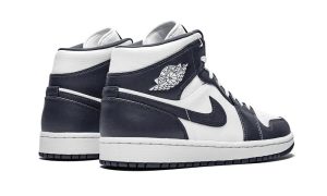 Air Jordan 1 Mid White Metallic Gold Obsidian