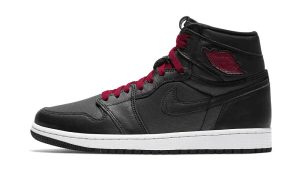 Air Jordan 1 Retro High Black Satin Gym Red