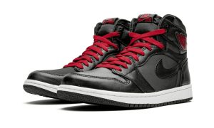 Air Jordan 1 Retro High Black Satin Gym Red