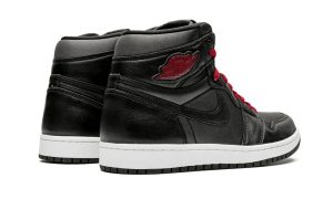 Air Jordan 1 Retro High Black Satin Gym Red