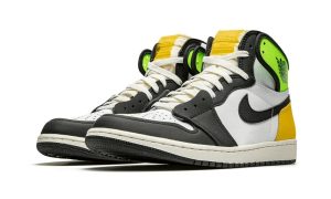 Air Jordan 1 Retro High White Black Volt University Gold
