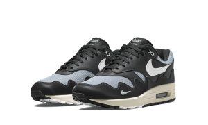 Nike Air Max 1 Patta Waves Metallic Silver White Black (With Bracelet)