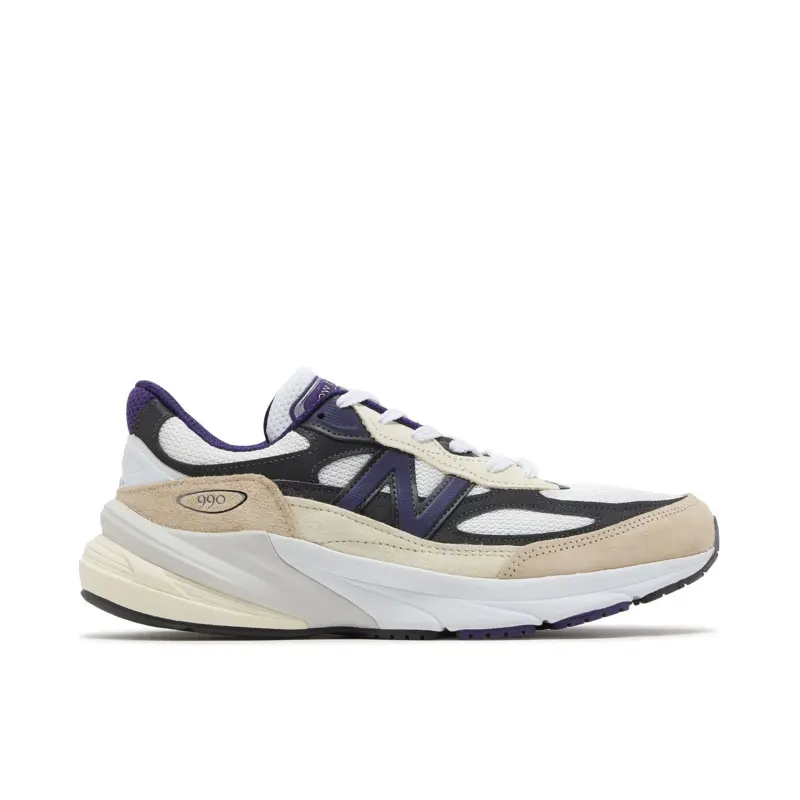 New Balance 990v6 MiUSA Teddy Santis White Black Plum