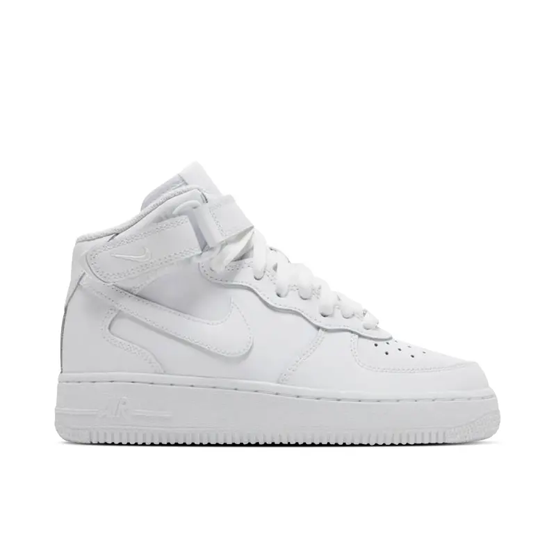 Nike Air Force 1 Mid LE Triple White (GS)