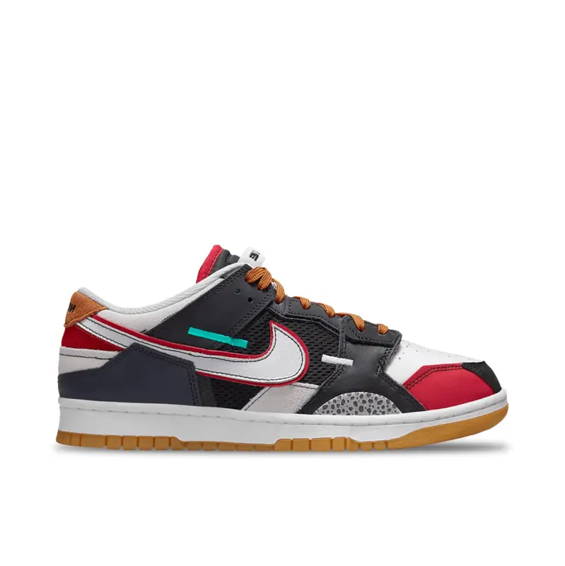 Nike Dunk Low Scrap Black Grey University Red