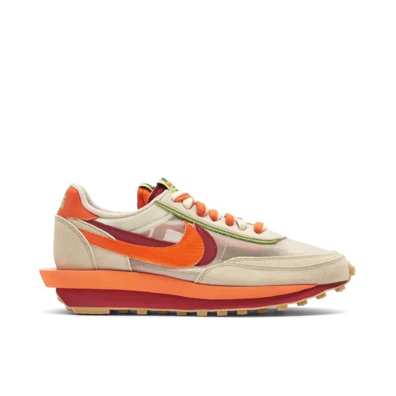 Nike LD Waffle x CLOT x Sacai Net Orange Blaze