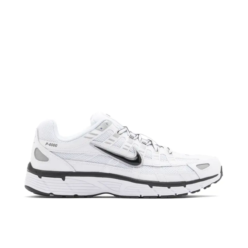 Nike P-6000 White Metallic Silver Black